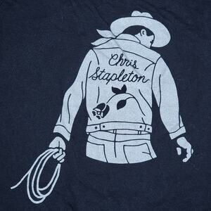 Stapleton Black Tank Top Chris Stapleton Cowboy - Size Ladies Large